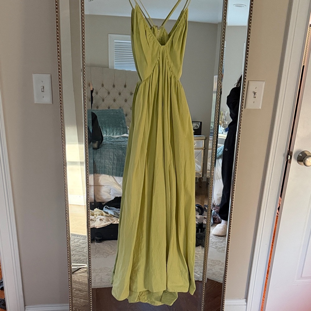 Light Green Strappy Maxi Dress - Women's Summer Dress
